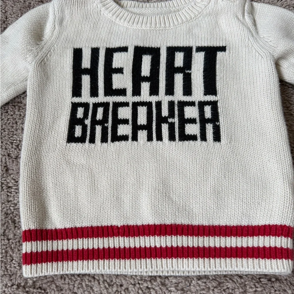 Baby GAP cream knit Sweater w/ Black 